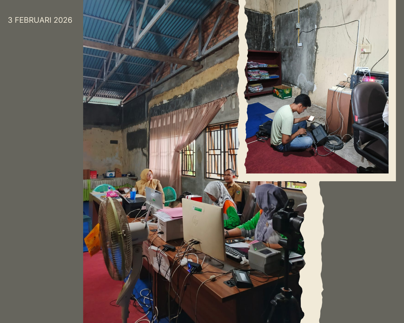 Pendampingan Pemasangan Jaringan Komunikasi Data XL oleh Petugas Teknis Xiata di UKL Bayang