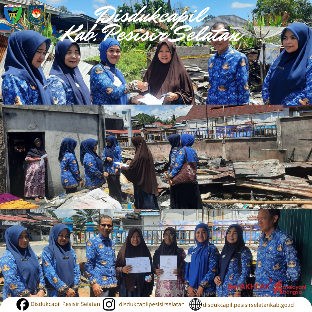 Disdukcapil Serahkan Dokumen Kependudukan kepada Warga Terdampak Kebakaran di Silaut