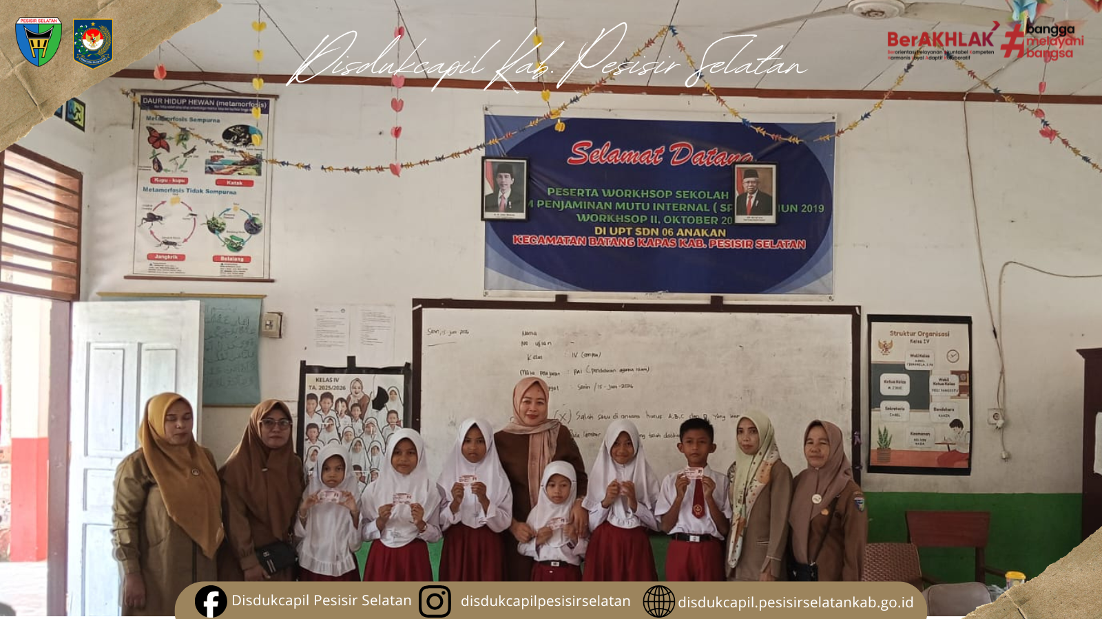 UKL BATANG KAPAS SERAHKAN KIA KEPADA SISWA SDN 31 LIMAU MANIS DAN SDN 06 ANAKAN
