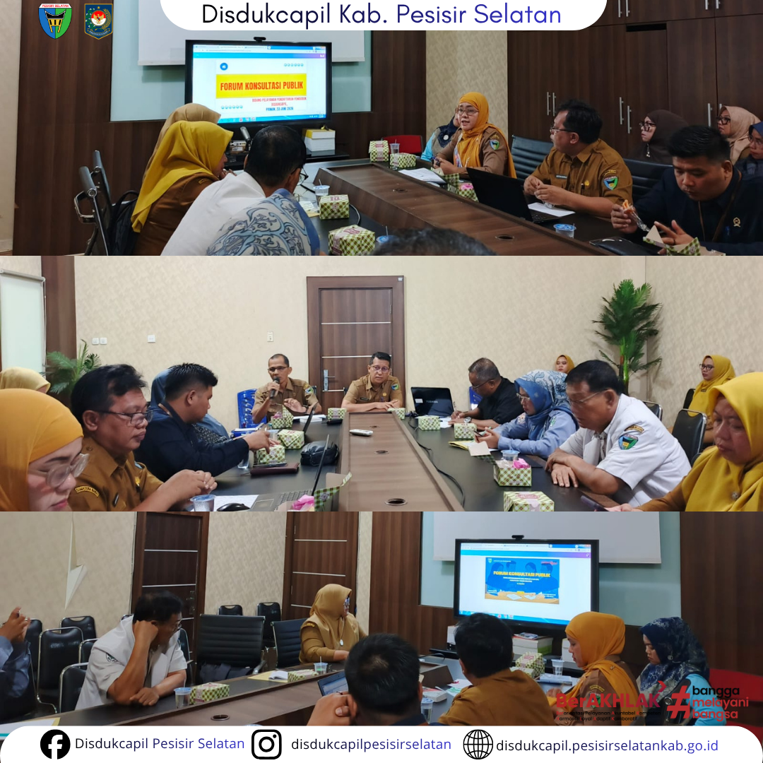Disdukcapil Pesisir Selatan Gelar Forum Konsultasi Publik Tahun 2026