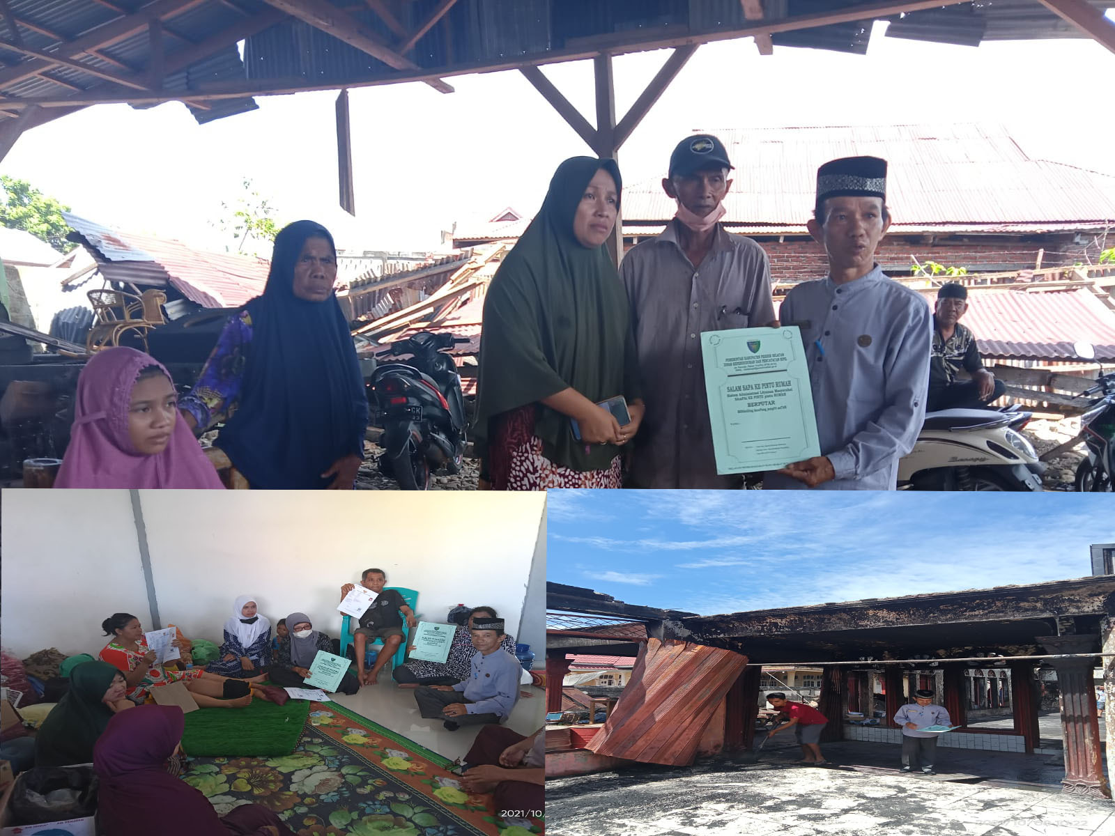 UKL DISDUKCAPIL KECAMATAN BASA AMPEK BALAI TAPAN BANTU DOKUMEN WARGA TERKENA MUSIBAH KEBAKARAN